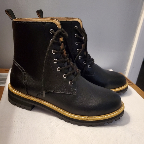 New Vici Brycen Black Lace Up Combat Boots 7 - Picture 7 of 8